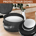 Plate Storage Case with 12 Thick Felt Dividers